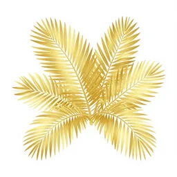 gold emerald palm leaves vector. svg, 8 k ultra resolution