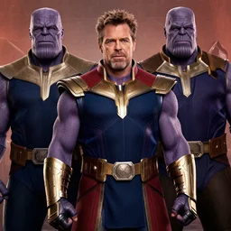 mark ruffalo as thanos in a Marvel movie by nuri iyem, james gurney, james jean, greg rutkowski, anato finnstark. hyper detailed, 50mm, award winning photography.