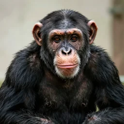 a portrait photograph of Vladimir Putin as a chimpanzee, DSLR photography