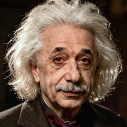 crazy einstein portrait