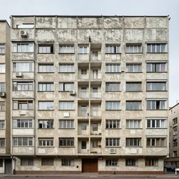 an old soviet panel building, photo by Julius Shulman, 4k, hyper realism, ultra details,