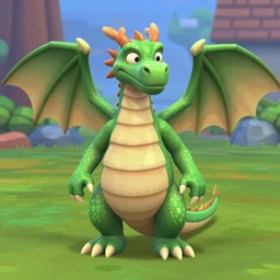 a dragon in the style of the sims 4