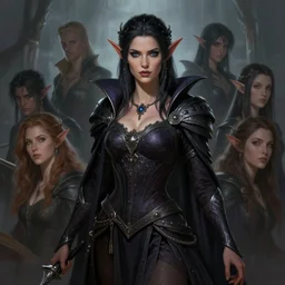 liz katz as a dark elf princess, highly detailed, d & d, fantasy, highly detailed, digital painting, trending on artstation, concept art, sharp focus, illustration, global illumination, shaded, art by artgerm and greg rutkowski and fuji choko and viktoria gavrilenko and hoang lap
