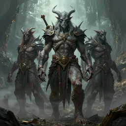 The Nephilim are a people of giants or titans Well defined , digital Art, Greg rutkowski, Trending artstation, cinematographic, hyperrealistic