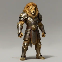 were lion warrior concept art, lion headed, armored arms, armored legs, wearing ancient armor, beksinski