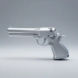 minimalist AR pistol inspired by Tesla, studio lighting, octane render