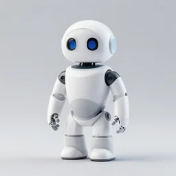 A robot, designed by Apple, product photography