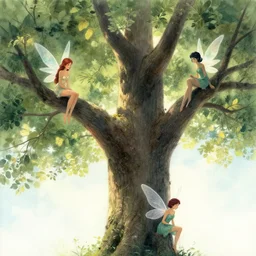 fairies in a tree