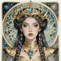 detailed!!! coherent!!! realistic beautiful young groovypunk queen of andromeda galaxy in full regal attire. face portrait. art nouveau!!!, symbolist, visionary, baroque, giant fractal details. horizontal symmetry by zdzisław beksinski, iris van herpen, raymond swanland and alphonse mucha. highly detailed, hyper - real, beautiful