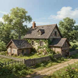 Village, concept art by Neil Blevins, highly detailed, ultra detailed, ultra realistic, trending on artstation