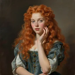 portrait of Princess Merida, retro and ethereal, expressive pose, Neoclassicism, highly detailed, digital painting, artstation, concept art, smooth, sharp focus, by Jean Auguste Dominique Ingres