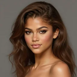 A full portrait of Zendaya, intricate, elegant, highly detailed, digital painting, artstation, concept art, smooth, sharp focus, art by bouguerea