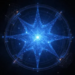 a giant blue star hidden by an artificial megastructure