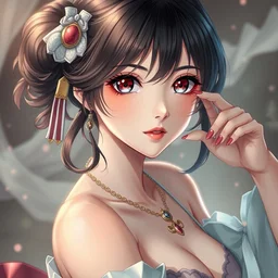 bishoujo by davinci dramatic pose, beautiful face and eyes, pretty, pixiv