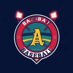 a logo for an baseball team, artstation, greg rutkowski, cinematografica