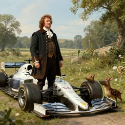 Gulliver versus the Lilliputians, photorealistic, nineteenth century, f16, rendered in octane