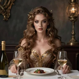 on a romantic dinner date with female human form of cthulu