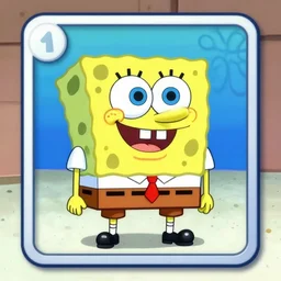 spongebob on a dokkan battle card