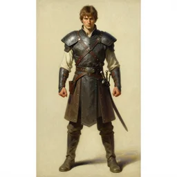 warrior, male, character design, painting by jean giraud, greg rutkowski, carl larsson