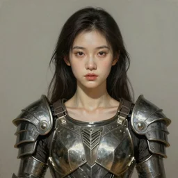a photorealistic painting of an attractive young girl, partially clothed in dull metal-plated battle armor, olive skin, long dark hair, beautiful bone structure, symmetric facial features, perfect eyes, natural physique, intricate, elegant, digital painting, concept art, finely detailed, illustration, sharp focus, minimal artifacts, from Metal Gear, by Ruan Jia and Mandy Jurgens and Artgerm and William-Adolphe Bouguerea, in the style of Greg Rutkowski, trending on Artstation, award winning