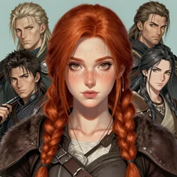 An anime portrait of Ssunbiki as a ginger huntress with freckles from Skyrim, by Stanley Artgerm Lau, WLOP, Rossdraws, James Jean, Andrei Riabovitchev, Marc Simonetti, and Sakimichan, tranding on artstation, ultra realistic
