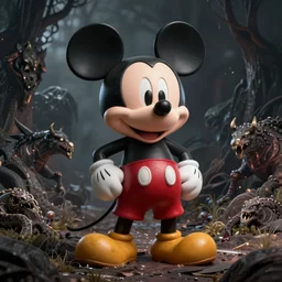 Mickey Mouse as a dark souls boss by Eric Joyner
