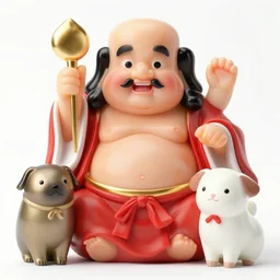 gods of luck, netsuke, daikokuten and ebisu,
