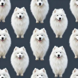 exquisite white samoyed dog print with beautiful and high resolution elements developed into seamless patterns