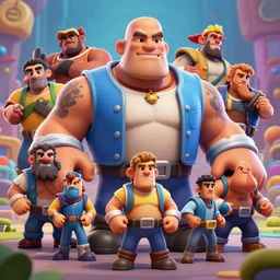 stone coult steve austin, clash royal style characters, unreal engine 5, octane render, detailed, brawl stars, cinematografic, cinema 4 d, artstation trending