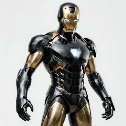 black ironman, art illustration, incredibly highly detailed and realistic, 8 k, sharp focus