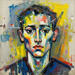 chaotic abstract expressionism portrait, drip painting, by dan hillier and jackson pollock, 8 k