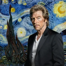 neil diamond as a van gogh painting