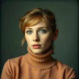 kodak portra 4 0 0, wetplate, muted colours, 1 9 6 0 s style, award winning portrait of space age colour print design on canvas in the style of britt marling