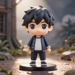 An anime nendoroid of pewdiepie, figurine, detailed product photo