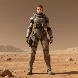 full body tactical military sci-fi female character on the surface of Mars made by Stanley Artgerm Lau, WLOP, Rossdraws, James Jean, Andrei Riabovitchev, Marc Simonetti, Yoshitaka Amano, ArtStation, CGSociety, concept art, cgsociety, octane render, trending on artstation, artstationHD, artstationHQ, unreal engine, 4k, 8k
