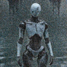 beautiful robot by alex grey, vines dripping black iridescent liquid, water in background, moody, dramatic, introspective, 8 k, octane render, photorealistic, hyper detailed, perfect lighting