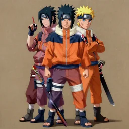 ultra realistic portrait painting of a fusion of sasuke and naruto, art by masashi kishimoto, 4 k, naruto artstyle, cel shaded, highly detailed, epic lighting, full body
