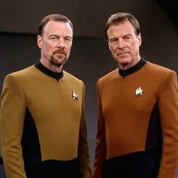 a still of walter white and jesse pinkman, from star trek the next generation ( 1 9 8 7 ),