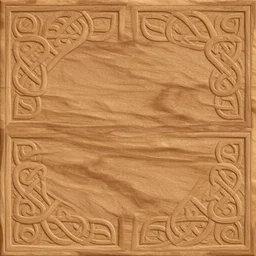 seamless wood celtic texture, photographic and hyper realist render, octane render, seamless, no tiling, no borders