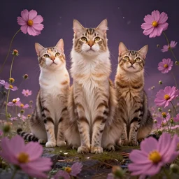 cats, fantasy, cosmos