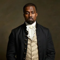 Kanye West in regency clothing, classical painting