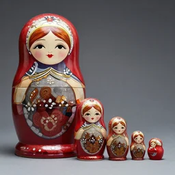 aligned nesting dolls, by h. r. giger and tony sandoval.