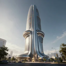 futuristic tower by zaha hadid and renzo piano and syd mead and buckminster fuller, artstation, unreal game engine, contemporary architecture, photo journalism, photography, cinematic, national geographic photoshoot