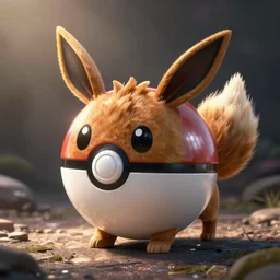 fan artist demake pokeball eevee evil pokeball high resolution CGsociety rendering pokeball