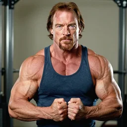 walter white as a bodybuilder, photorealistic