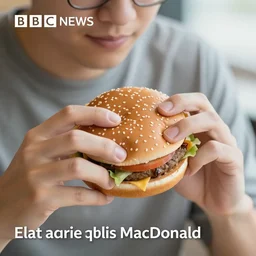 bbc news, captions, a suspects eating hamburger in the macdonald.