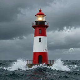 lighthouse in a sea of blood