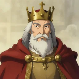 portrait of a medieval old king, art by fujita goro, 8 k