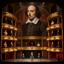 a stylegan digital image trained on thousands of theater photos from famous Shakespearean stage productions of The Tempest, deep emotional, highly dramatic, dark and modern, photorealistic, award winning