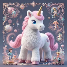 a fluffy unicorn pokemon:: by Martine Johanna and Simon Stålenhag and Chie Yoshii and Casey Weldon and Guillermo del toro :: ornate, dynamic, particulate, pastel colors, intricate, elegant, highly detailed, centered, artstation, smooth, sharp focus, octane render, 3d
